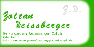 zoltan weissberger business card
